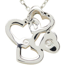 スワロフスキー ハート ペンダント ネックレス シルバー ラインストーン メタル レディース SWAROVSKI 【中古】