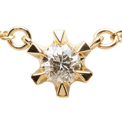 ダイヤモンド K18YG イエローゴールド ダイヤ0.22ct プチネックレス ネックレス レディース 【中古】
