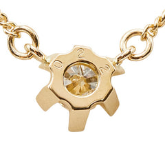 ダイヤモンド K18YG イエローゴールド ダイヤ0.22ct プチネックレス ネックレス レディース 【中古】