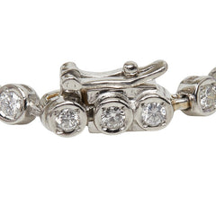 ダイヤモンド Pt900 プラチナ ダイヤ1.74ct テニスブレスレット 全周 ブレスレット レディース 【中古】