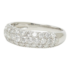 Pt900 プラチナ ダイヤモンド ダイヤ1.00ct パヴェダイヤ リング 指輪 レディース 11号 【中古】