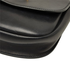 サンローラン カサンドラ カイア スモール ショルダーバッグ 619740 ブラック ゴールド レザー レディース SAINT LAURENT 【中古】