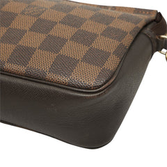 ルイ ヴィトン ダミエ トゥルース メイクアップ アクセサリーポーチ ハンドバッグ N51982 ブラウン PVC レザー レディース LOUIS VUITTON 中古