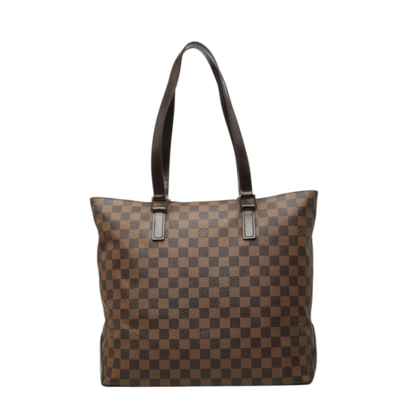 ルイ ヴィトン ダミエ カバ メゾ SPO ショルダーバッグ トートバッグ N51152 ブラウン PVC レザー レディース LOUIS VUITTON 中古