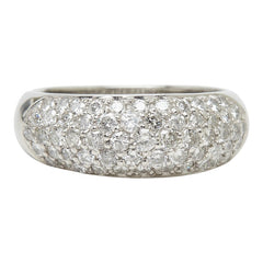 Pt900 プラチナ ダイヤモンド ダイヤ1.50ct パヴェダイヤ リング 指輪 レディース 15号 【中古】