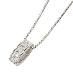 ヴァンドーム青山 K18WG ホワイトゴールド ダイヤモンド ダイヤ0.23ct ダイヤモンド サークル ネックレス ペンダント ネックレス レディース Vendome Aoyama 【中古】