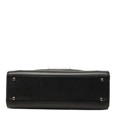 ジバンシー ロゴ ハンドバッグ ブラック レザー レディース Givenchy 【中古】