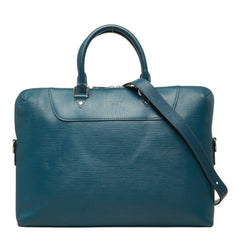 ルイ ヴィトン エピ ポルトドキュマンジュール PDJ ビジネスバッグ ブリーフケース M50165 トレドブルー レザー メンズ LOUIS VUITTON 中古