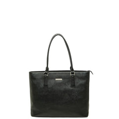 バーバリー ロゴプレート トートバッグ ショルダーバッグ ブラック レザー レディース BURBERRY 【中古】