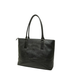バーバリー ロゴプレート トートバッグ ショルダーバッグ ブラック レザー レディース BURBERRY 【中古】