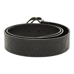 グッチ グッチシマ ベルト サイズ95・38 182320 ブラック シルバー レザー メンズ GUCCI 【中古】