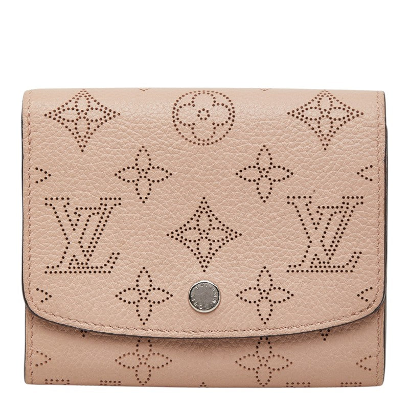 ルイ ヴィトン マヒナ ポルトフォイユ イリス 二つ折り財布 M62542 マグノリア ピンク レザー レディース LOUIS VUITTON 【中古】