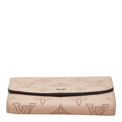 ルイ ヴィトン マヒナ ポルトフォイユ イリス 二つ折り財布 M62542 マグノリア ピンク レザー レディース LOUIS VUITTON 【中古】