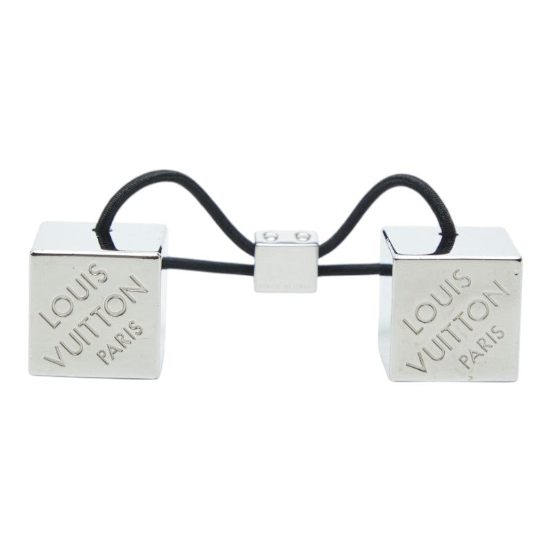 ルイ ヴィトン ヘアキューブ ヘアゴム ヘアアクセサリー シルバー ブラック メタル レディース LOUIS VUITTON 【中古】