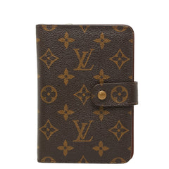 ルイ ヴィトン モノグラム ポルト パピエ ジップ 二つ折り財布 M61207 ブラウン PVC レザー レディース LOUIS VUITTON 【中古】