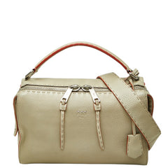 フェンディ セレリア レイ ハンドバッグ ショルダーバッグ 2WAY 8BL137 グレージュ ベージュ系 レザー レディース FENDI 【中古】