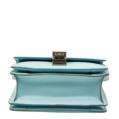 セリーヌ クラシックボックス 斜めかけ ショルダーバッグ ブルー レザー レディース CELINE 【中古】