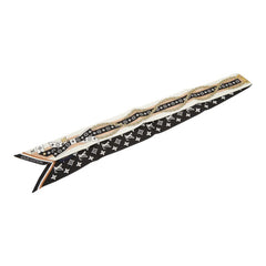 ルイ ヴィトン バンドーBB LVボウ スカーフ M96176 ブラック マルチカラー シルク レディース LOUIS VUITTON 中古