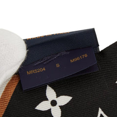 ルイ ヴィトン バンドーBB LVボウ スカーフ M96176 ブラック マルチカラー シルク レディース LOUIS VUITTON 中古