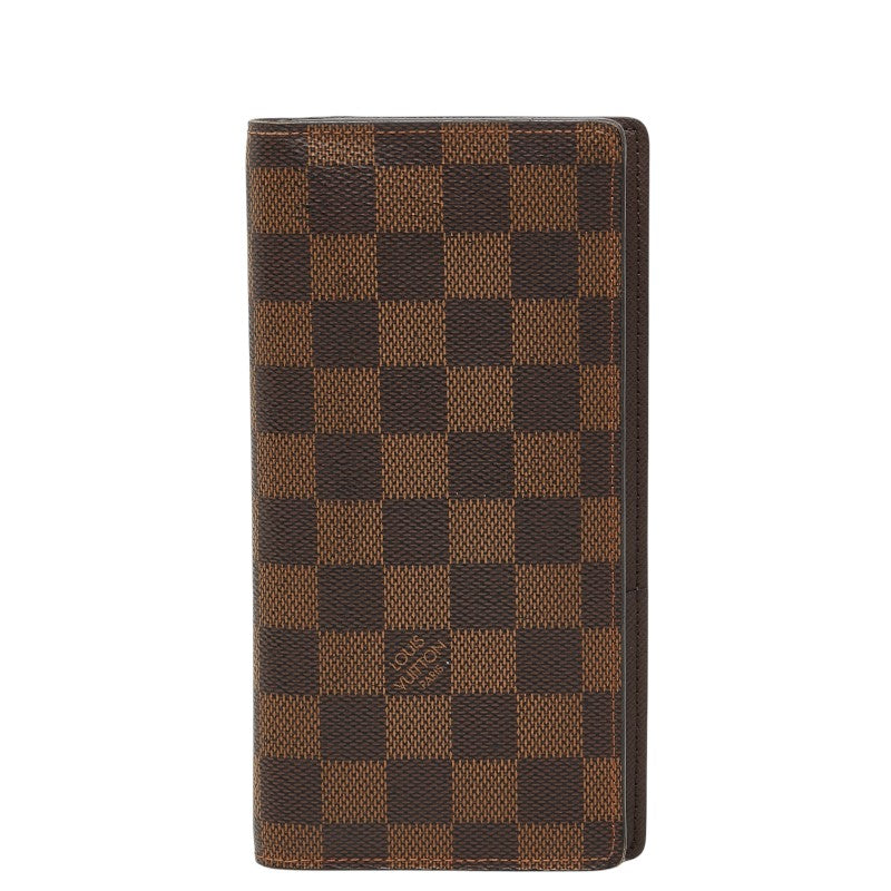 ルイ ヴィトン ダミエ ポルトフォイユ ブラザ 長財布 N60017 ブラウン PVC レザー レディース LOUIS VUITTON 【中古】