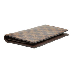 ルイ ヴィトン ダミエ ポルトフォイユ ブラザ 長財布 N60017 ブラウン PVC レザー レディース LOUIS VUITTON 【中古】