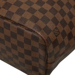 ルイ ヴィトン ダミエ ネヴァーフル MM トートバッグ N51105 ブラウン PVC レザー レディース LOUIS VUITTON 【中古】