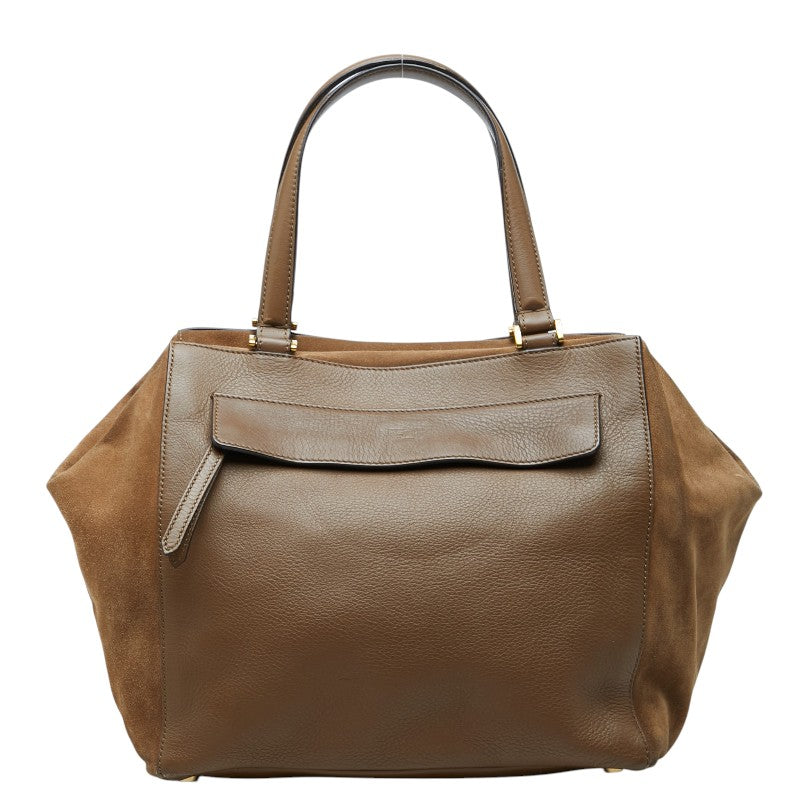 フェンディ トートバッグ ショルダーバッグ ボストンバッグ 8BN252-QA0 ブラウン レザー スウェード レディース FENDI 【中古】