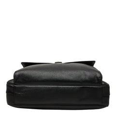 プラダ 三角ロゴプレート 斜め掛け キャリーオン ショルダーバッグ ブラック サフィアーノレザー メンズ PRADA 【中古】