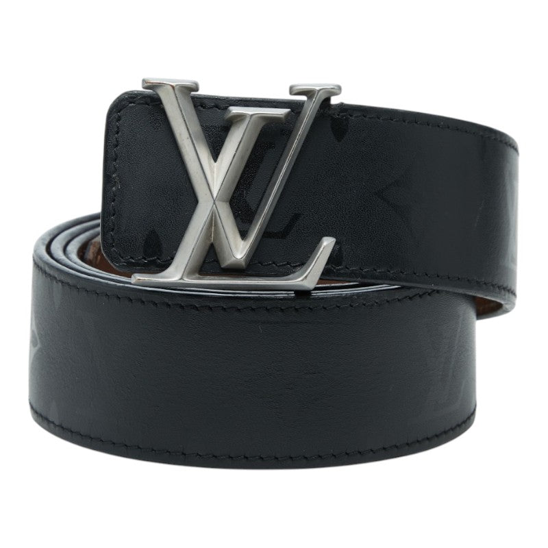 ルイ ヴィトン サンチュール LVイニシャル ピラミッド ベルト サイズ:100/40 M9346 ブラック レザー メンズ LOUIS VUITTON 【中古】