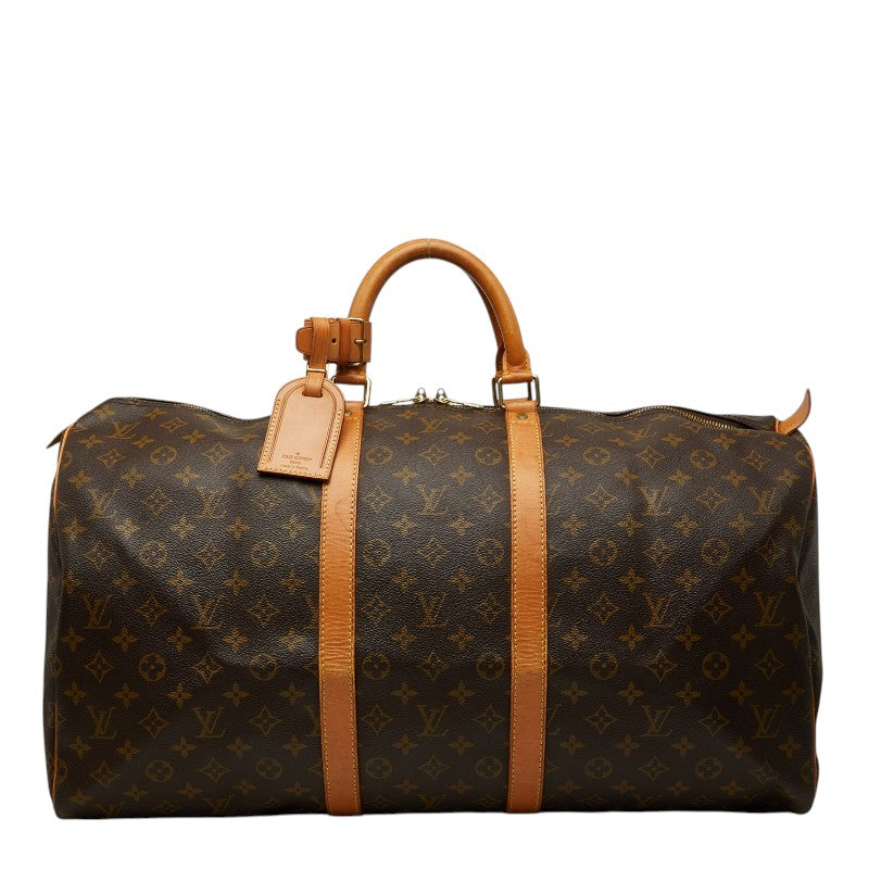 ルイ ヴィトン モノグラム キーポル55 ボストンバッグ M41424 ブラウン PVC レザー レディース LOUIS VUITTON 【中古】