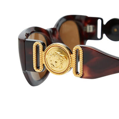 ジャンニ ヴェルサーチ メデューサ サングラス MOD.413/A ブラウン プラスチック レディース Gianni Versace 【中古】