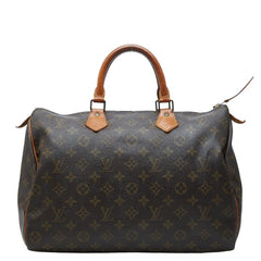ルイ ヴィトン モノグラム スピーディ35 ボストンバッグ ハンドバッグ M41524 ブラウン PVC レザー レディース LOUIS VUITTON 【中古】