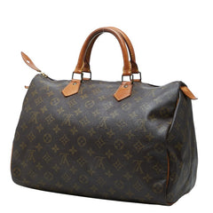 ルイ ヴィトン モノグラム スピーディ35 ボストンバッグ ハンドバッグ M41524 ブラウン PVC レザー レディース LOUIS VUITTON 【中古】