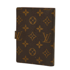 ルイ ヴィトン モノグラム アジェンダPM 手帳カバー R20005 ブラウン PVC レザー レディース LOUIS VUITTON 【中古】