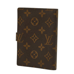 ルイ ヴィトン モノグラム アジェンダPM 手帳カバー R20005 ブラウン PVC レザー レディース LOUIS VUITTON 【中古】