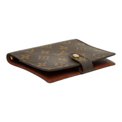 ルイ ヴィトン モノグラム アジェンダPM 手帳カバー R20005 ブラウン PVC レザー レディース LOUIS VUITTON 【中古】
