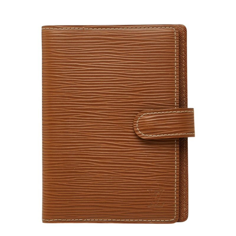ルイ ヴィトン エピ アジェンダPM 手帳カバー ブラウン レザー レディース LOUIS VUITTON 【中古】