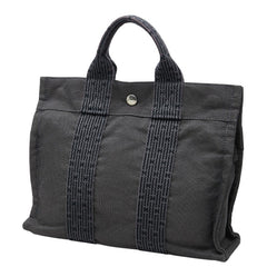エルメス エールライン PM ハンドバッグ トートバッグ グレー キャンバス レディース HERMES 【中古】