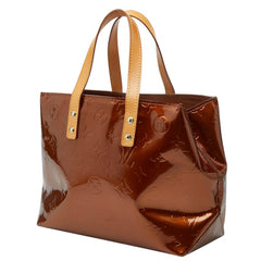 ルイ ヴィトン モノグラム ヴェルニ リードPM ハンドバッグ M91146 ブロンズ ブラウン パテントレザー レディース LOUIS VUITTON 【中古】