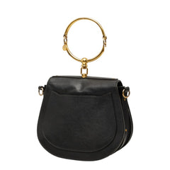 クロエ ナイル ハンドバッグ ショルダーバッグ 2WAY ブラック レザー レディース Chloe 【中古】