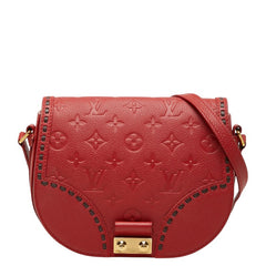 ルイ ヴィトン モノグラム アンプラント ジュノ 斜め掛け ショルダーバッグ M43144 スリーズ レッド レザー レディース LOUIS VUITTON 【中古】