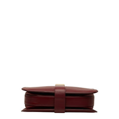 ボッテガヴェネタ ショルダーバッグ ワインレッド ゴールド レザー レディース BOTTEGAVENETA 【中古】