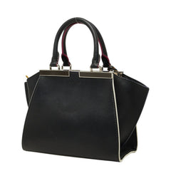 フェンディ プチ トロワジュール ハンドバッグ 2WAY ショルダーバッグ 8BH333-5C3 ブラック レザー レディース FENDI 【中古】