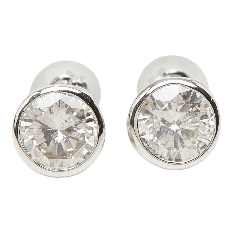 ダイヤモンド Pt900 プラチナ ダイヤ1.00ct スタッドピアス ピアス レディース 【中古】