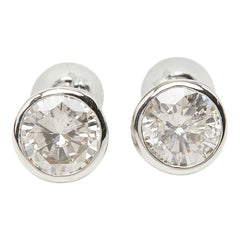 ダイヤモンド Pt900 プラチナ ダイヤ1.00ct スタッドピアス ピアス レディース 【中古】