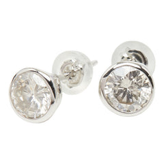 ダイヤモンド Pt900 プラチナ ダイヤ1.00ct スタッドピアス ピアス レディース 【中古】