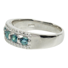 アレキサンドライト ダイヤモンド Pt900 プラチナ アレキサンドライト0.65ct ダイヤ0.23ct リング 指輪 レディース 15号 中古