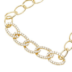 ダイヤモンド K18YG イエローゴールド ダイヤ0.85ct チェーン ブレスレット レディース 【中古】