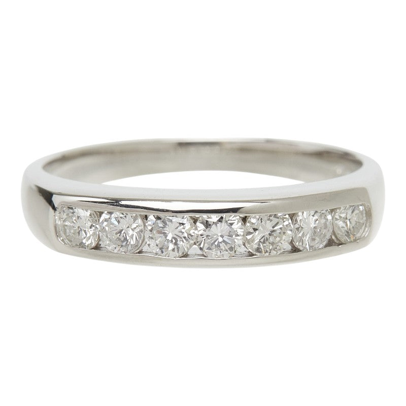 ダイヤモンド Pt900 プラチナ ダイヤ0.50ct 一文字リング リング 指輪 レディース 12.5号 中古