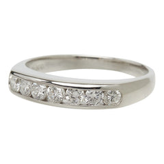 ダイヤモンド Pt900 プラチナ ダイヤ0.50ct 一文字リング リング 指輪 レディース 12.5号 中古